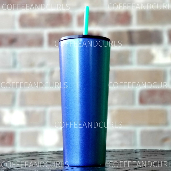 Starbucks Blue Green Pearl Shimmer Ombre Stainless Steel Tumbler 24oz Ve… - Picture 7 of 12